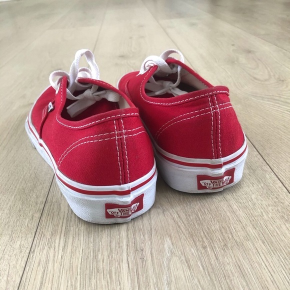 Red Authentic Vans - Picture 3 of 5